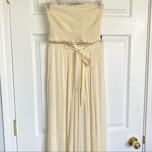 Cropped Tube Top and Flowy Pants SET